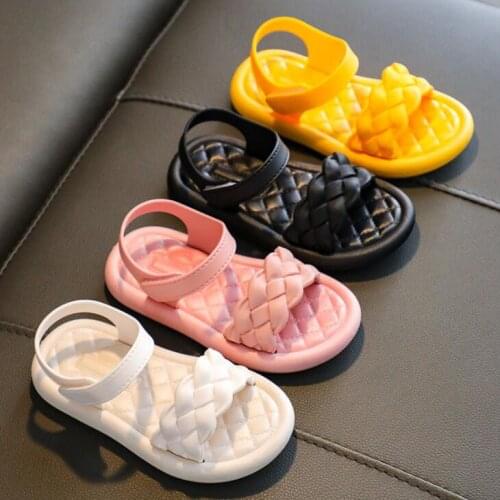 Summer girls sandals 2021 new princess shoes little girls student sandals open toe non-slip beach sandals