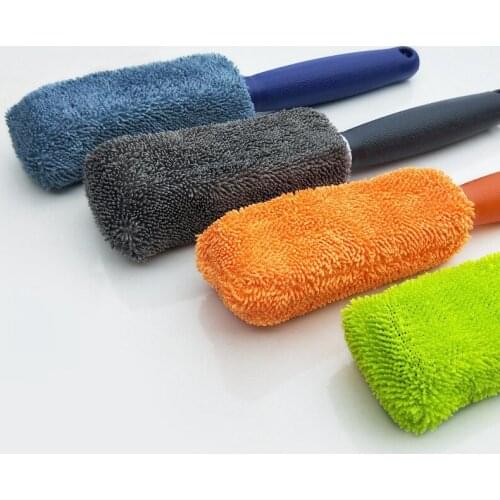 Car Wash Detailing Car Cleaning Brush For Car Trunk Motorcycle Auto Detailing Brush Microfiber Wheel Rim Brush