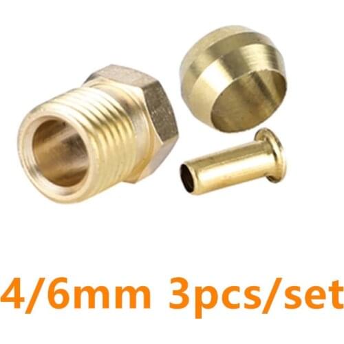 CNC Machine Lubricating Oil Pipe 4mm M8 Joint 6mm Oil Pipe M10 Joint Double Cone Meson Core Three-piece Set