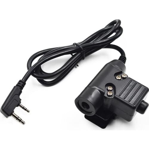 Tactical U94 PTT Cable Plug Headset Adapter for Kenwood Baofeng UV-5R UV-5RE Plus BF-888S UV-6R H777 KG Walkie Talkie Ham Radio