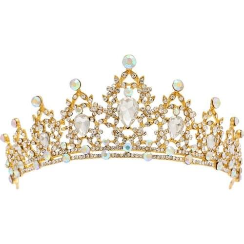Brilliant Rhinestone Crystal Queen Tiara Headband Wedding Pageant Crowns Princess Crown for Women LXH