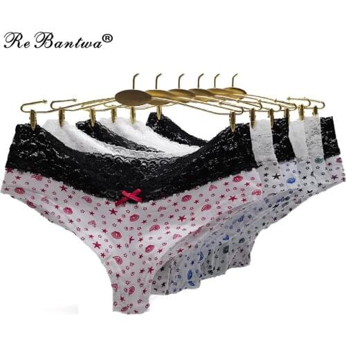 Cotton Panties For Women Underpants Sexy Ladies Underwear Soft New Female Lace Lingerie Briefs Printed Pantys ropa mujer