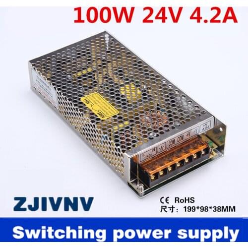 Universal 24v power supply 100W output dc 24v 4.5A transformateur 220v /110v to dc 24v for LED Strip light s-100-24