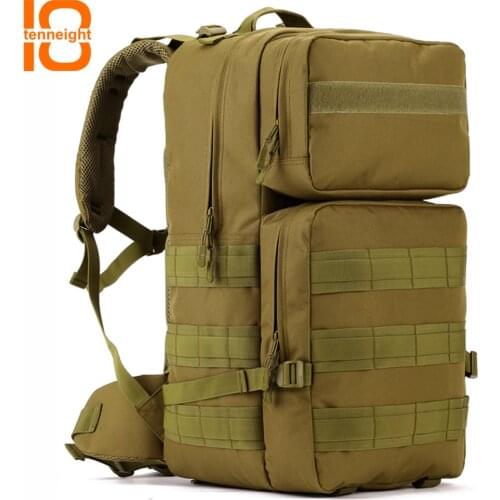 TENNEIGHT 55L Military Tactical backpack nylon Waterproof sports Hiking Camping backpack 17 Inch laptop bag travel Rucksack