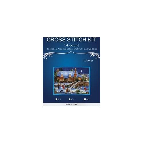 Top Quality Lovely Hot Sell Counted Cross Stitch Kit Old World Holiday Ornaments Similar DMC DIM fj-30131 snow christmas