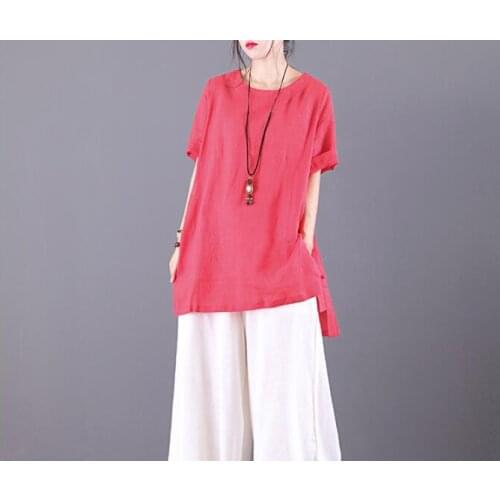 100% ramie T-shirt ,solid color t-shirt , simple t-shirt