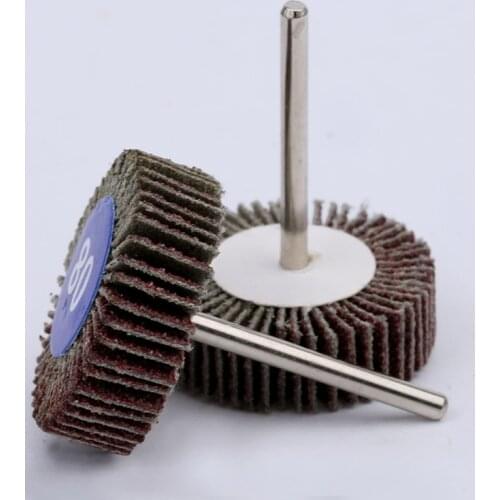 5/10 pcs Sandpaper Grinding Flap Wheel Discs Rotary Shutter Polishing Head Mandrel Buffing Wheels Sand Impeller Emery Abrasive