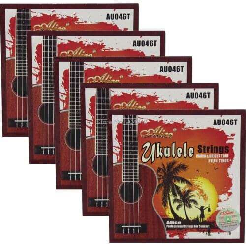 5Sets Alice Ukulele Strings Tenor Modified Clear Nylon AECG AU046T