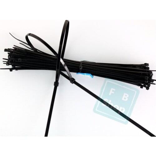 500 250PCS 4x150 180 200 250 300 350 mm Black white Yatai Brand plastic self-locking nylon cable tie plastic ribbon installed