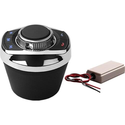 AU04 -Universal Car Wireless Steering Wheel Control Button with LED Light 8-Key Functions for Car Android Navi Player Auto