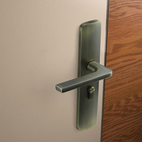 Black Zinc Alloy Indoor Split Lock Mute Bathroom Door Lock Mechanical Anti-theft Lock Cylinder Furniture Hardware Accessories