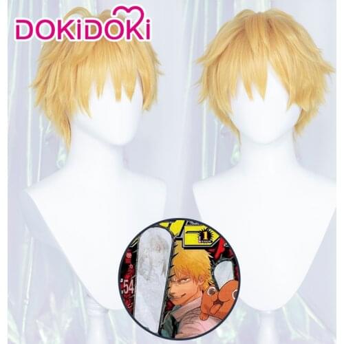 DokiDoki Manga Chainsaw Man Denji Cosplay Wig Golden Chainsaw Man Denji Man Denji Cosplay Hair
