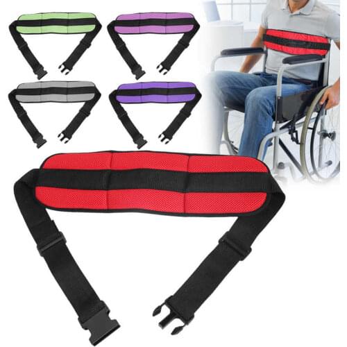 Breathable Adjustable Wheelchair Seat Belt Safety Harness Strap Chair Waist Belt for Elderly Patients Protection Brace Support