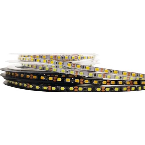 5mm Narrow Width 5m DC12V 2835 LED Strip 120led/m Flexible Strip Light White Warm White IP20 Non-Waterproof Tape White Black PCB