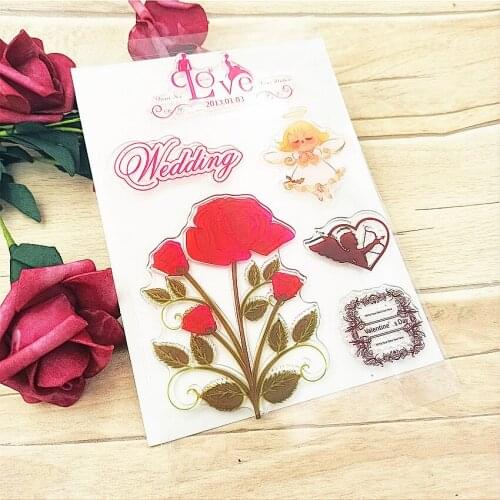 Hot selling angel transparent clear stamp / silicone seal roller stamp DIY scrapbook album / card production