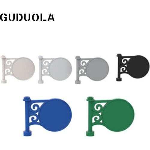 Guduola Special Brick 13459 Round Sign 1x5x3 Signs and Flags MOC Building block Educational DIY Toys Parts 15pcs/LOT