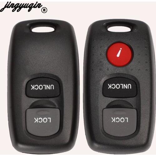 Jingyuqin 2/3Buttons Remote Key Shell Case Cover for Mazda 2 3 6 323 626 Holder shell Replacement Keyless Entry Fob