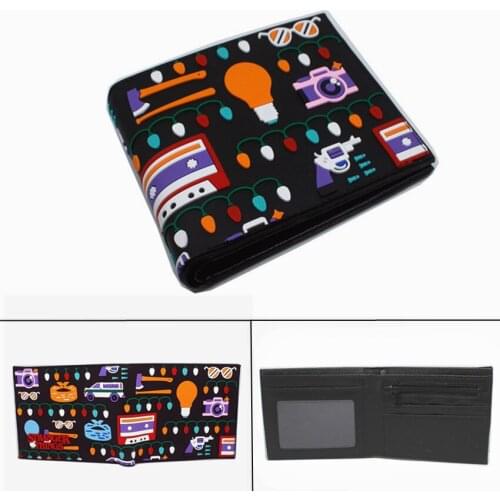 Stranger Things PVC Wallet Short Casual Photo Card Holder Bifold Boys Girls Zip Coin Pocket Purses Unisex Cartoon Moneybag Otaku