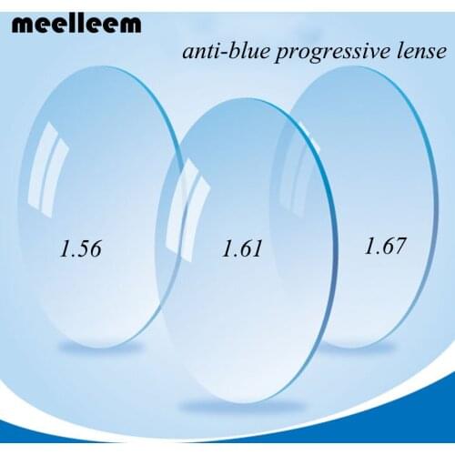 1.56 1.61 1.67 Index Progressive Prescription Lense With Anti-bllue Reflective Myopia Far Away Sighted Prescription Lense