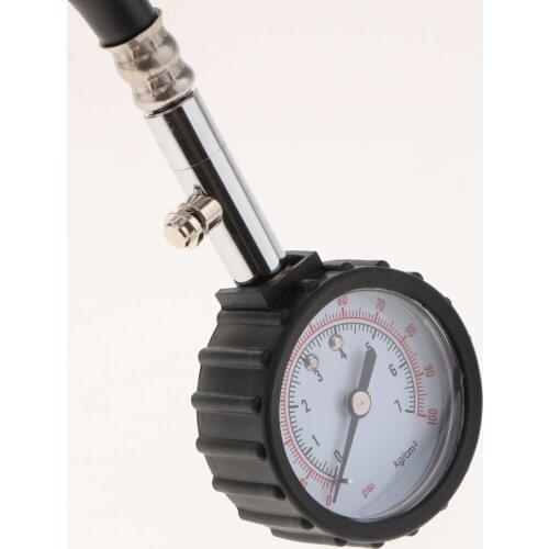 Tire Pressure Gauge Tire Pressure Gauge From 0 To 100 PSI With Air Outlet Valve Knob, Meter