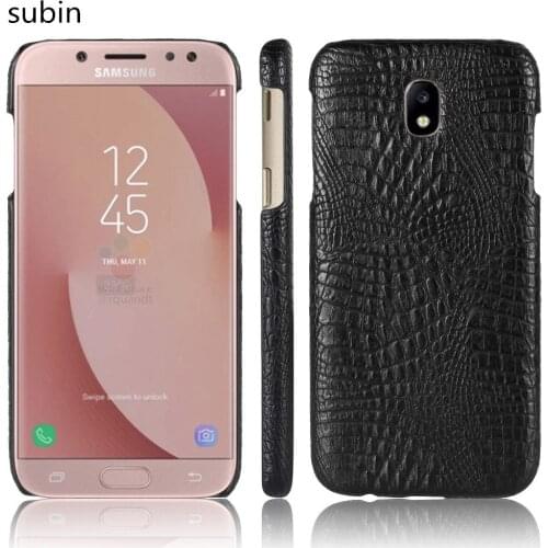 Leather Crocodile Pattern New arrival for Samsung Galaxy J7 Pro J730 Case Retro Luxury Crocodile Skin Cover Phone Case