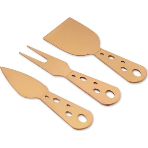 Jaswehome New Arrival 3pcs/set Stainless Steel Cheese Knife Set Cheese Cutter Slicer Cheese Tool Set Cheese Knives Stainless