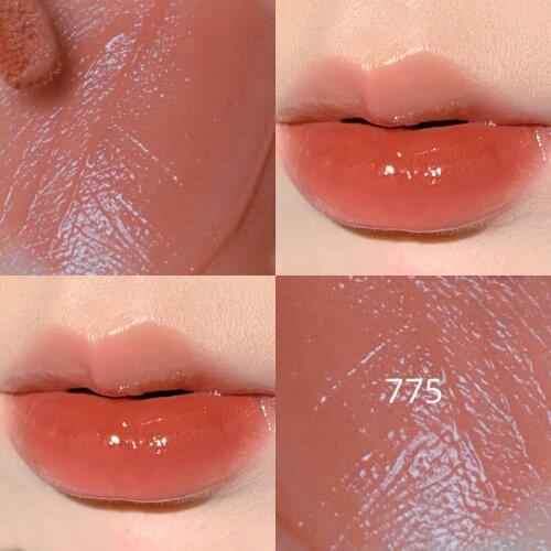 Lipstick Makeup Peptide Mirror Glass Lip Glaze Long lasting Waterproof Lip Gloss Sexy Red Lip Tint Women Beauty Cosmetic TSLM2