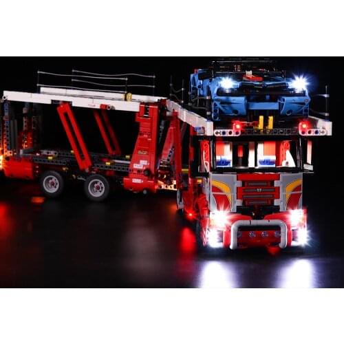 Light Kit For Transporter 42098 Toy Truck and Trailer Building Toy Set (NOT include The Lego Set)