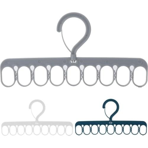 9 Holes Folding Clothes Hangers For Clothes Drying Rack Multi-function Clothes Rack Closet Organizer Space Saving Clothes Rack