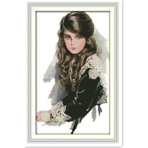 11CT 14CT Counting Embroidered Embroidered Cloth Kits Handmade Russian Beauty Girl Furniture Cloth Decorative Painting