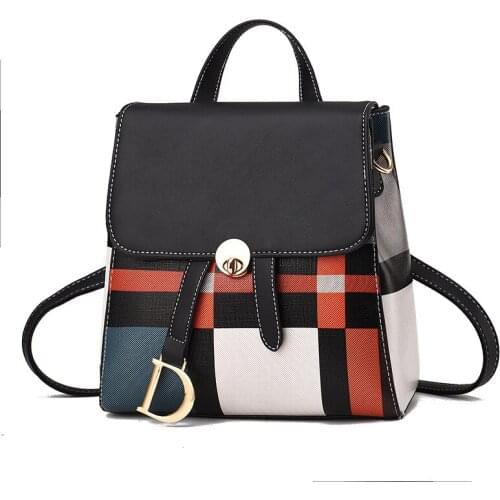 YINGPEI Fashion Women Backpack High Quality Youth Leather Backpacks for Teenage Girls Female School Shoulder Bag Bagpack black