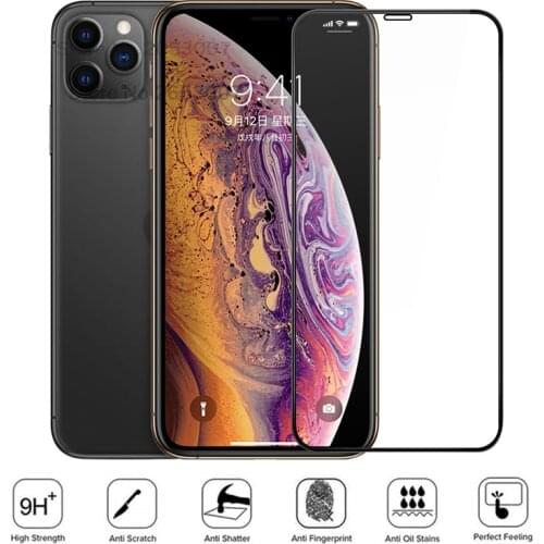 Full Cover Tempered Glass For iPhone 11 12 Pro Max 11 Pro Screen Protector Case Glass Film On For iPhone11 12 Mini Anti-friction