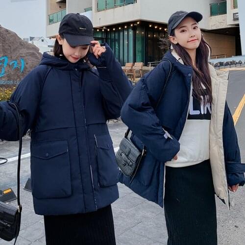 Winter Jacket Women 2021 Hooded Warm Black Coat Female Short Casual Parkas Womens Jackets Korean Style Casaco Feminino Gxy149