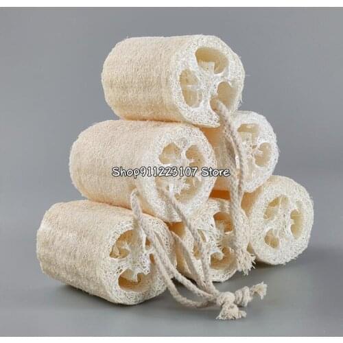 100% Natural Loofah Organic Shower Loofah Spa Exfoliating Bath Body Scrubber for Removing Dead Skin, No Bleaching Eco Friendly