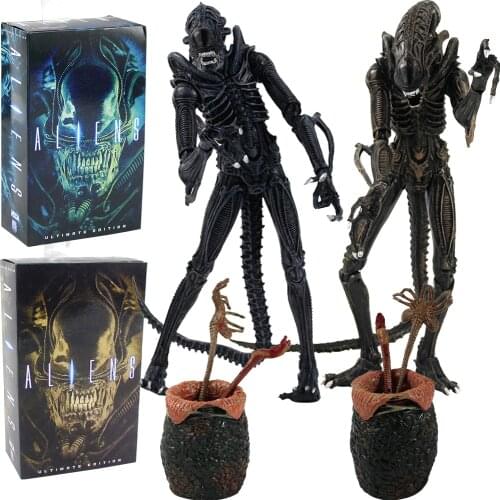 23cm Aliens VS Predaor Action Figures Xenomorph Facehugger Chestburster Eggs Ultimate Edition AVP Model Toys