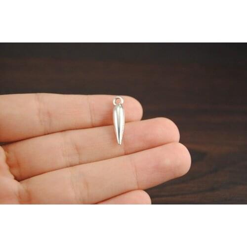 30 pcs Silver Color Plated 5x21mm Conical Rivet Charms Pendants fit Bracelets & Bangles Jewelry A1218