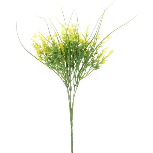 3xGrass Bunch Artificial Plant Grass Bouquet Home Wedding Party Decor Yellow