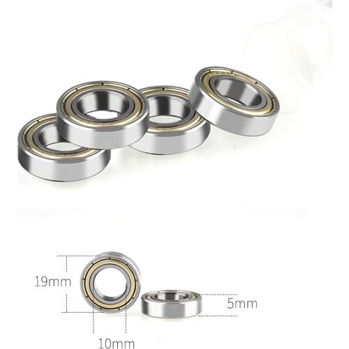 4pcs 6800zz/6800RS Steel Ball Bearing 5*19*10mm Deep groove ball Thin-walled Bearings shaft Bearing steel