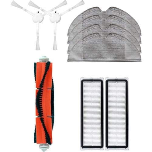 AD-9Pcs Main Brush Side Brush HEPA Filter Mop Cloth Cleaning Tool for Xiaomi 1C Robot Vacuum Cleaner Parts Accessories