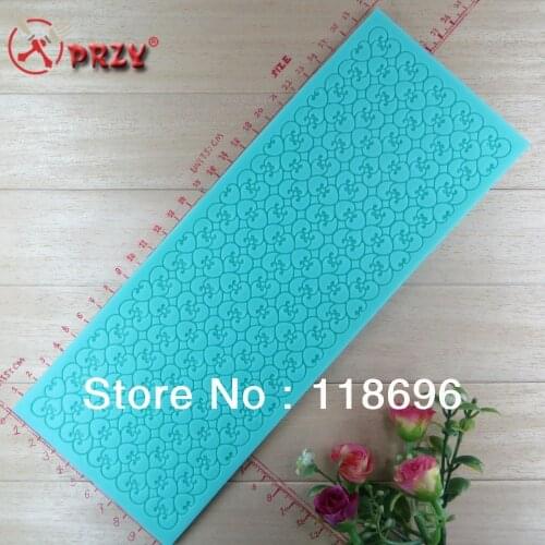 Big fondant Cake decoration food grade raw material chocolate silicon mold fondant Cake decoration mold Lace mould