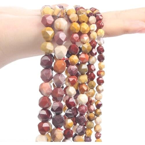 Natural Stone Beads Faceted Egg Yolk Stone Loose Beads For Jewelry Making DIY Bracelets Necklace Earrings Accessories 6/8/10MM