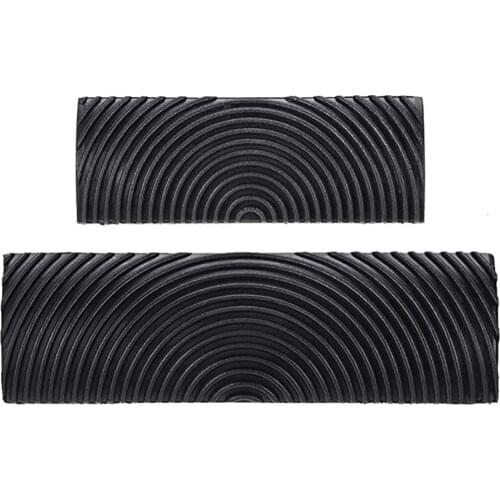 Black Rubber Wood Grain Paint Roller DIY Graining Painting Tool Wood Grain Pattern Wall Painting Roller Home Tool 2 Pcs