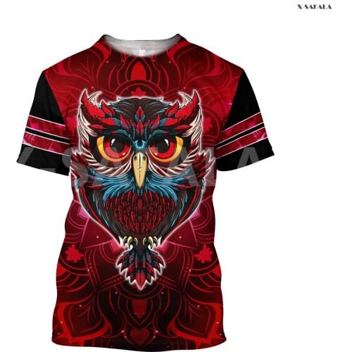 Tiger Wolf Owl Puerto Rooster Firefighter 3D Summer Fashion All Over Printed 1 Round Neck T-shirt Men Women Casual Tee
