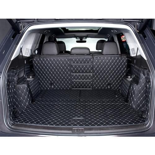 Good quality! Full set car trunk mats for Volkswagen Atlas 7 seats 2019 waterproof boot carpets cargo liner mats for Atlas 2020