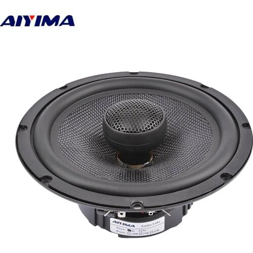 AIYIMA 1Pc 6.5 Inch Car Coaxial Audio Music Speakers 25 Core Silk Film Treble 4 8 Ohm 60W Glass Fiber Tweeter Woofer Loudspeaker