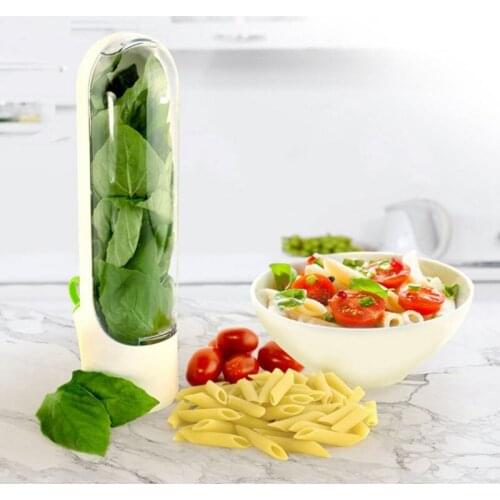 Herb Keeper and Herb Storage Container Keeps Greens and Vegetable Fresh for Kitchen Storage Utensils
