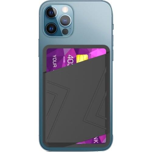 Fashion Magnetic Silicon Wallet Card Holder for IPhone 12 Pro Max 12 Mini Magsafe Wallet Back Card Pocket Adsorption Cover Case