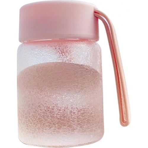 Frosted 200ml/300ml Creative Sport Supplies Glass Water Bottle Cylinder-shaped for School