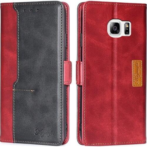 New for Samsung Galaxy S6 Edge Phone Case for Samsung S6 Edge Plus Leather Silicone Cover Card Slots Flip Case Phone