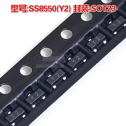 New SS8550 SOT-23 Silk Screen Printing Y2 PNP Power Transistor 0.5A 25V SOT23 SMD